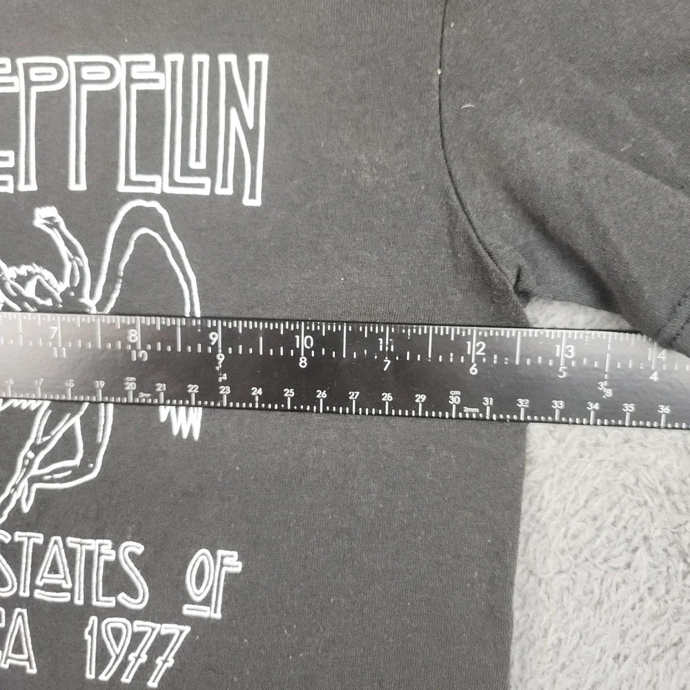 Led Zeppelin Graphic Tee Boys 5T Black Short Sleeve Classic 1977 Tour Band Shirt
